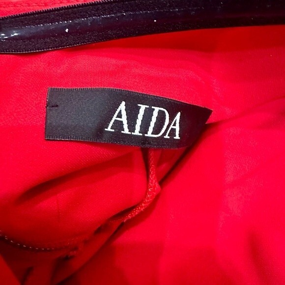 Aida Red Prom / Gown Red Maxi Dress Size 0 - Picture 4 of 5